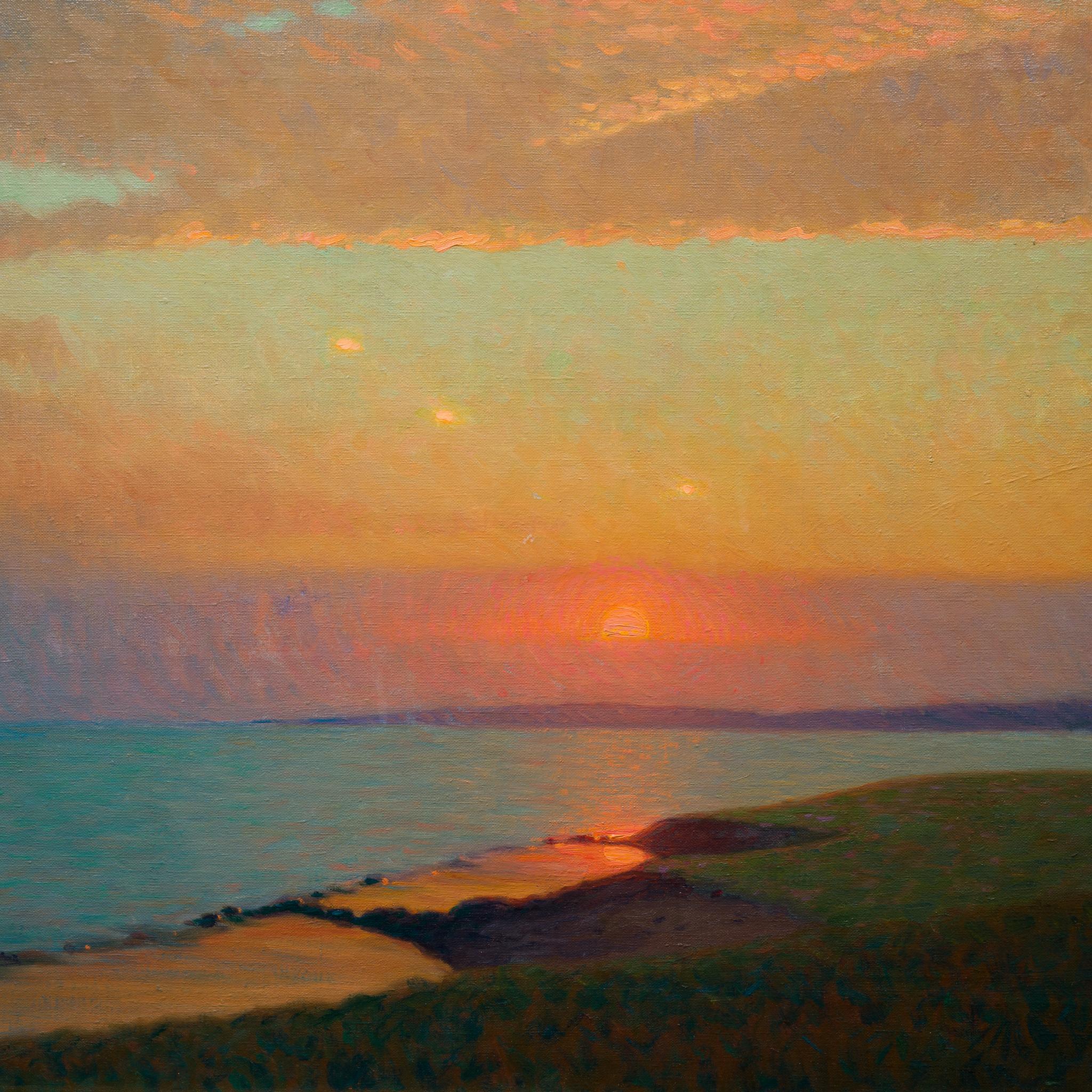 Skälderviken at Sunset, 1916, By Swedish Artist Pelle Malmborg 3