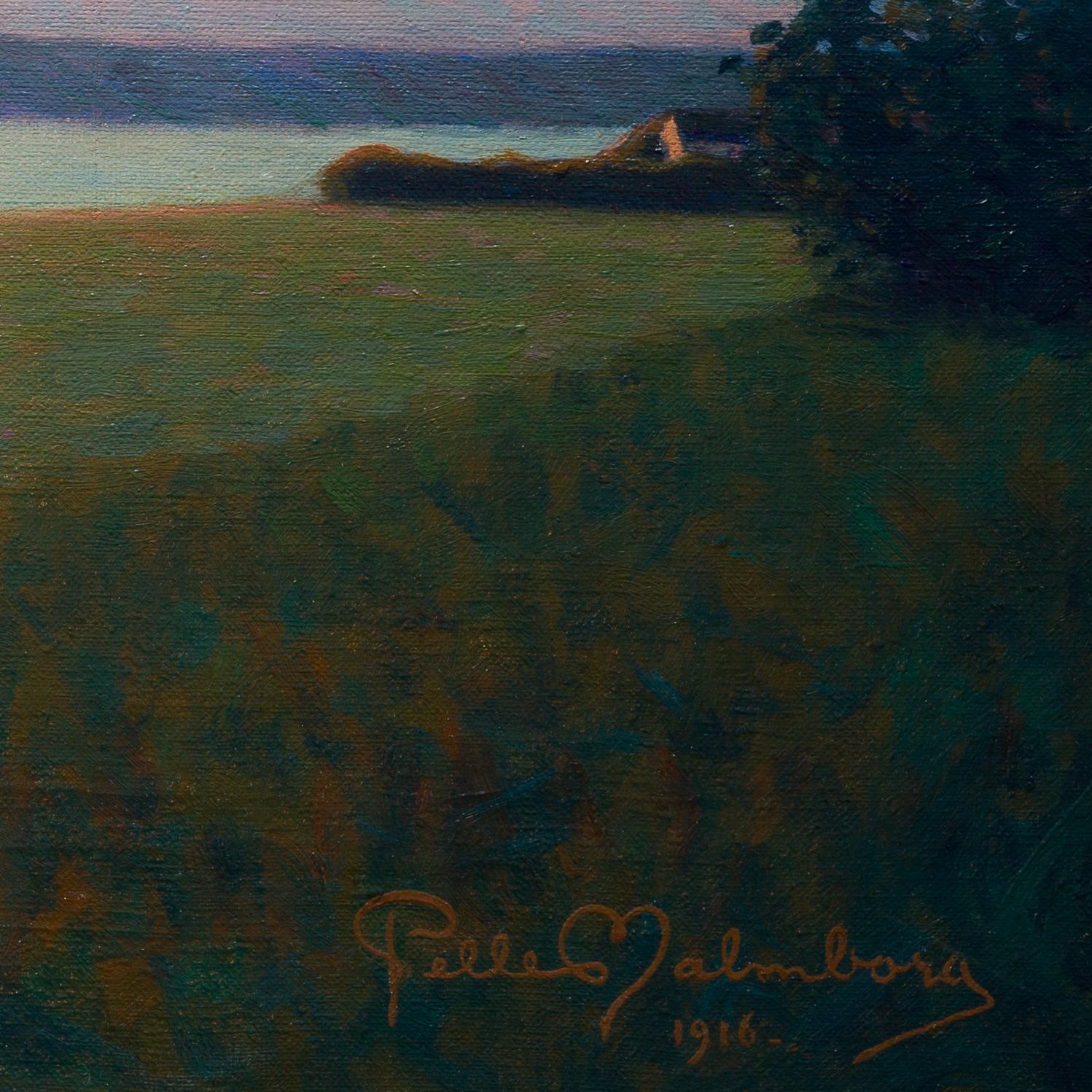 Skälderviken at Sunset, 1916, By Swedish Artist Pelle Malmborg 4