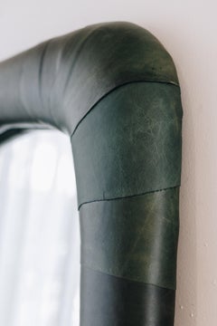 Specchio PELLE di Danilo Vale - misura G - con cornice rivestita in pelle