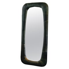 Pelle mirror by Danilo Vale – size G – with a leather upholstered frame Pelle mirror by Danilo Vale – size G – with a leather upholstered frame