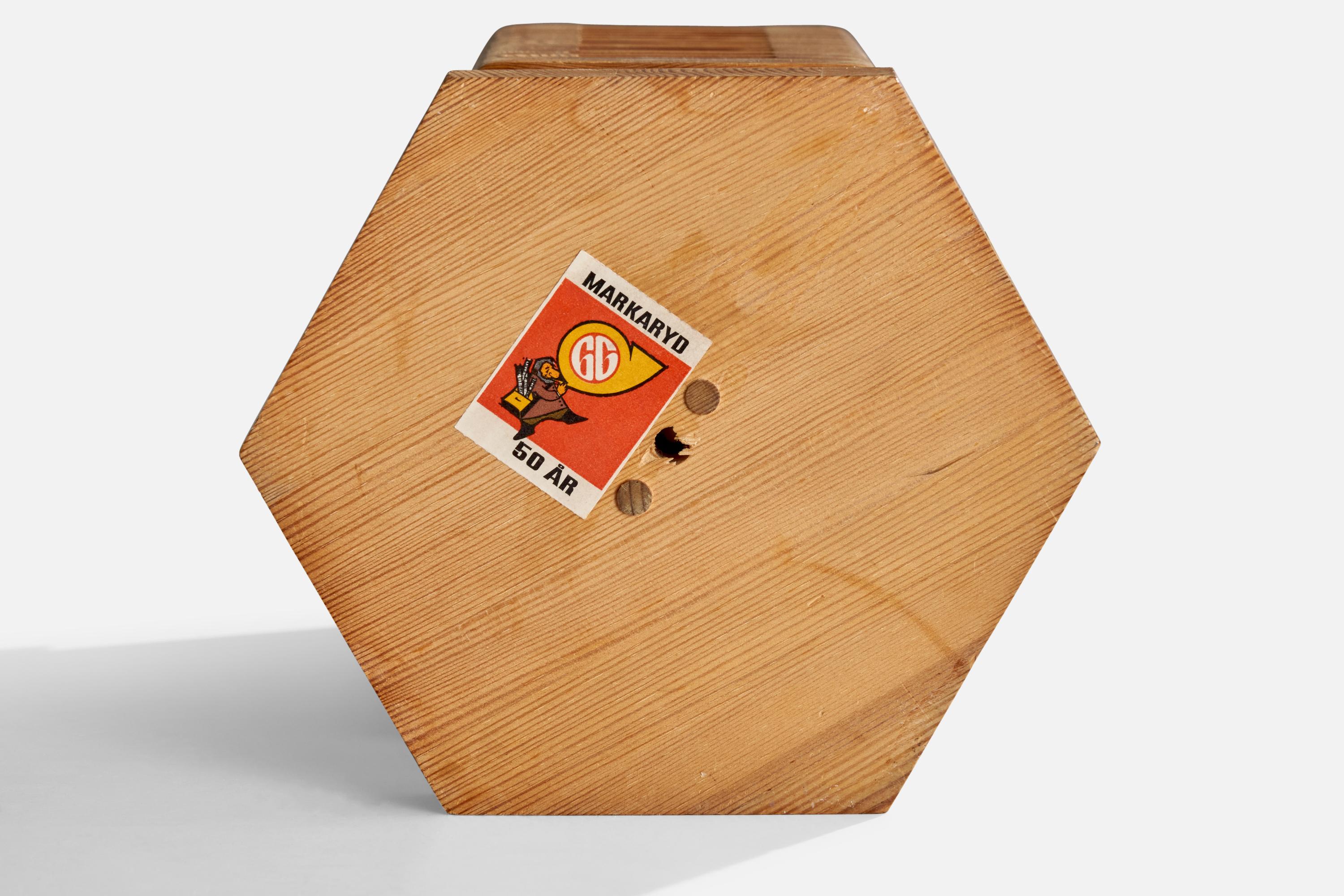 Lampe de bureau Pelle Snidare, pin, Suède, 1970 en vente 2