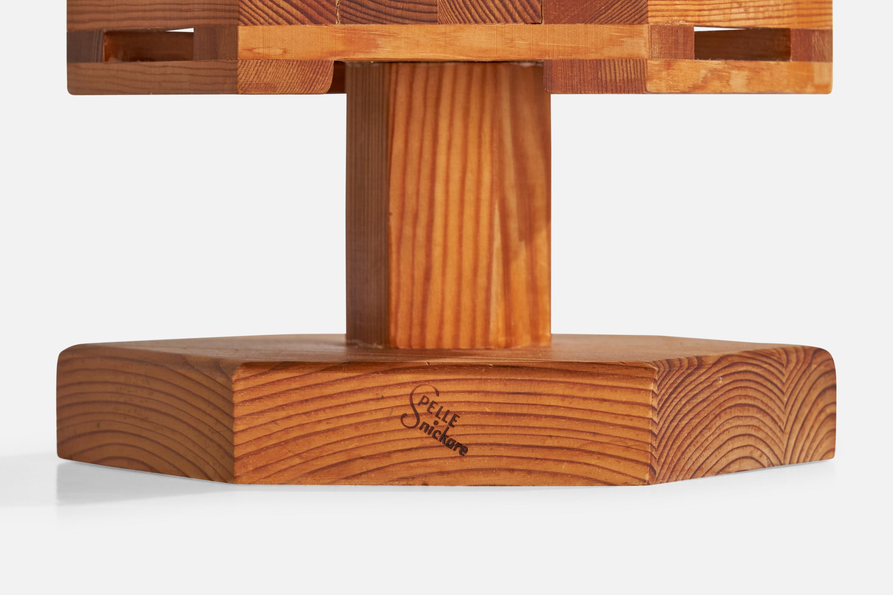 Lampes de bureau Pelle Snidare, pin, Suède, 1970 en vente 4
