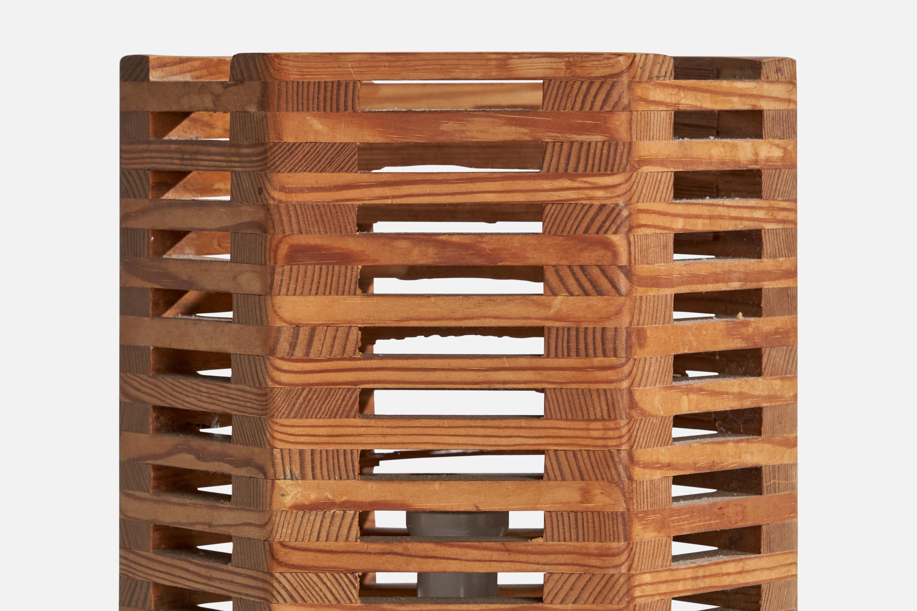 Lampes de bureau Pelle Snidare, pin, Suède, 1970 en vente 5