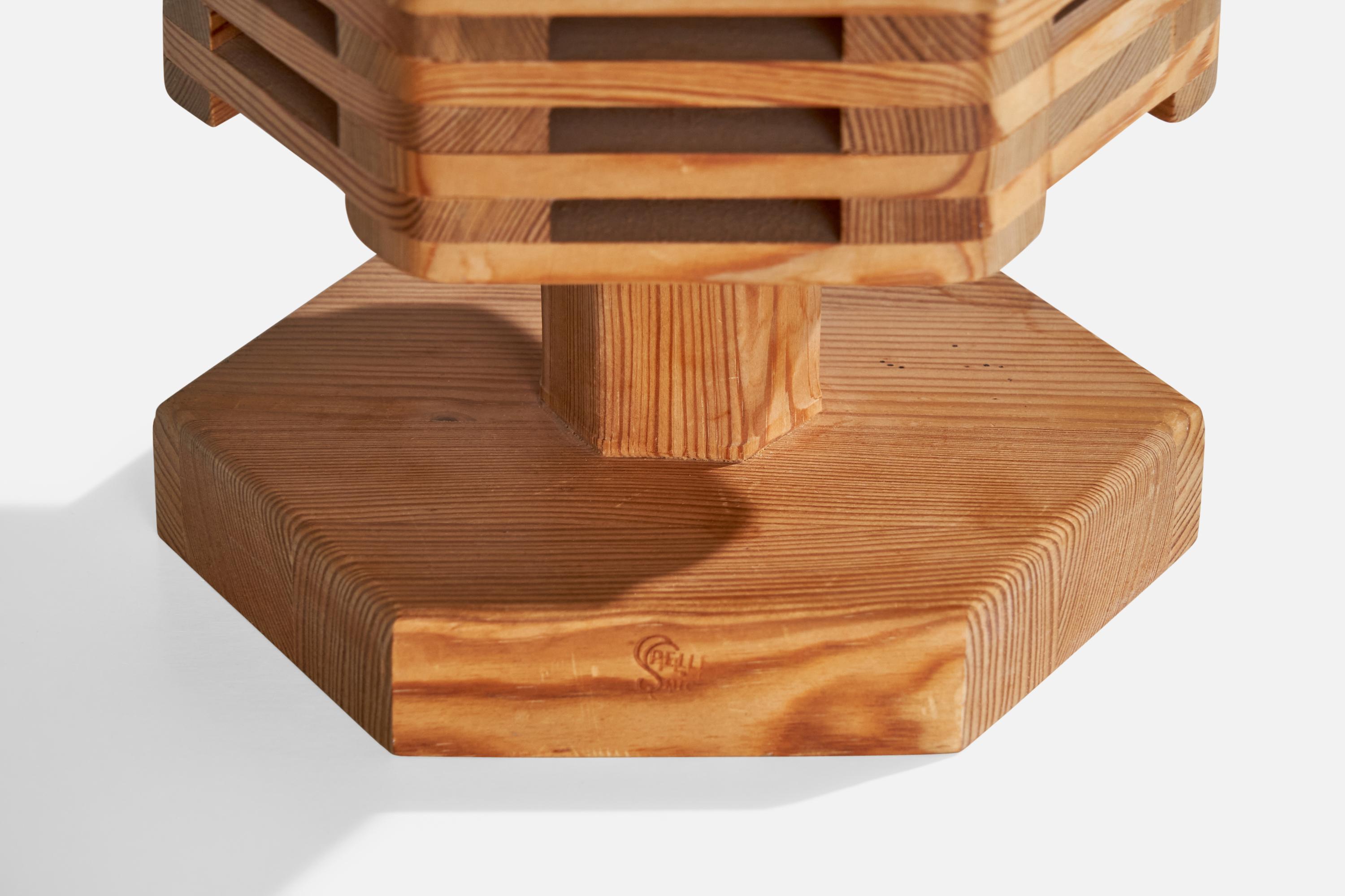 Suédois Lampes de bureau Pelle Snidare, pin, Suède, 1970 en vente