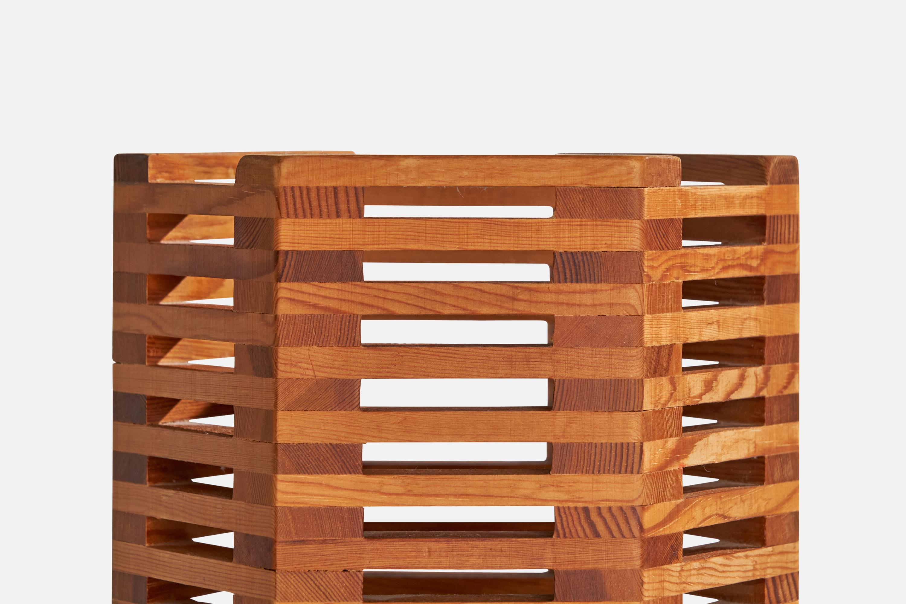 Lampes de bureau Pelle Snidare, pin, Suède, 1970 en vente 1