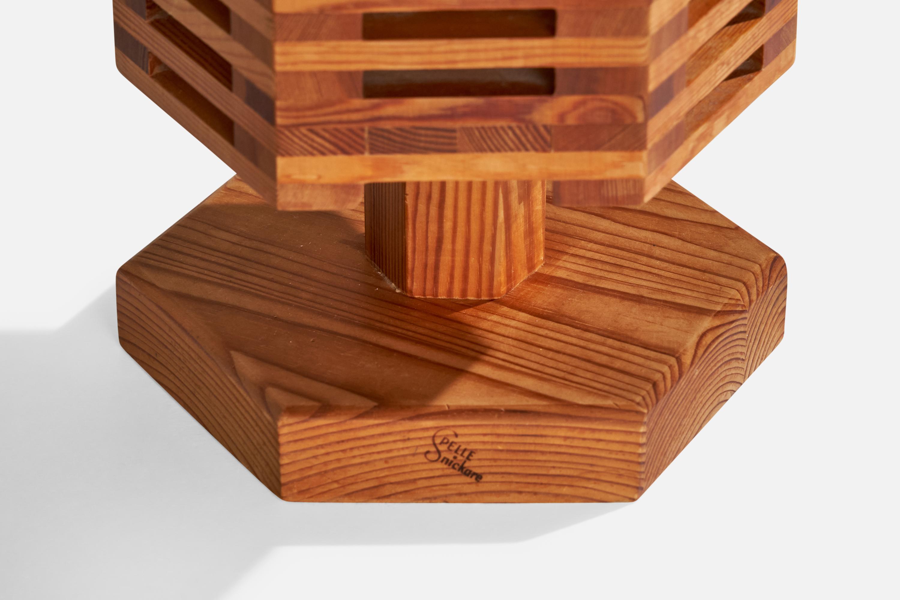 Lampes de bureau Pelle Snidare, pin, Suède, 1970 en vente 3