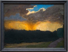 A Tornado by Swedish Artist Pelle Swedlund, Early 1900s, Oil on Canvas