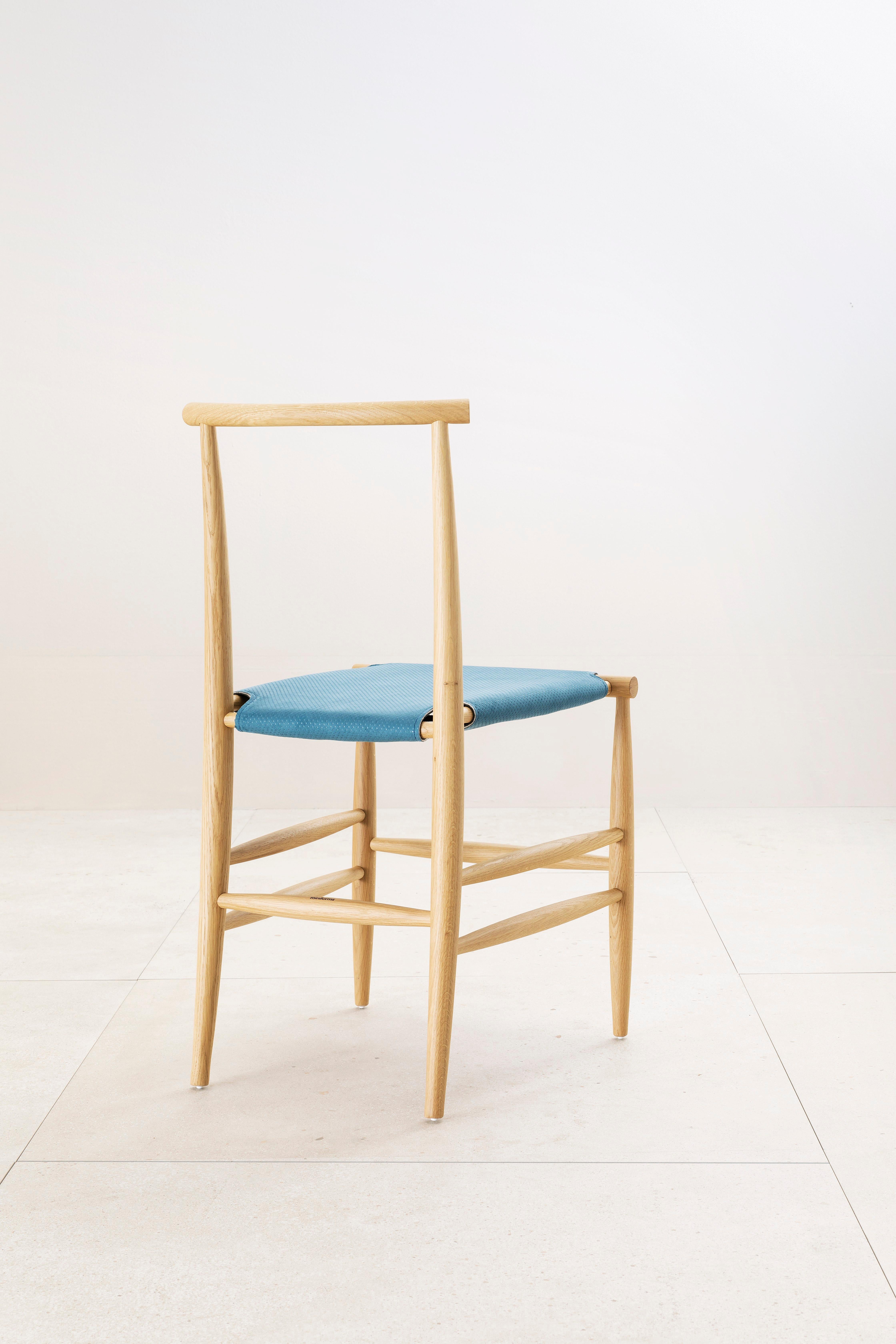 Pelleossa Armchair in Beech & Upholstered Seat, by Francesco Faccin For Sale 1