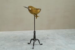 Pelleray Paris-Bruxelles Cuvette de coiffeur antique en laiton patiné