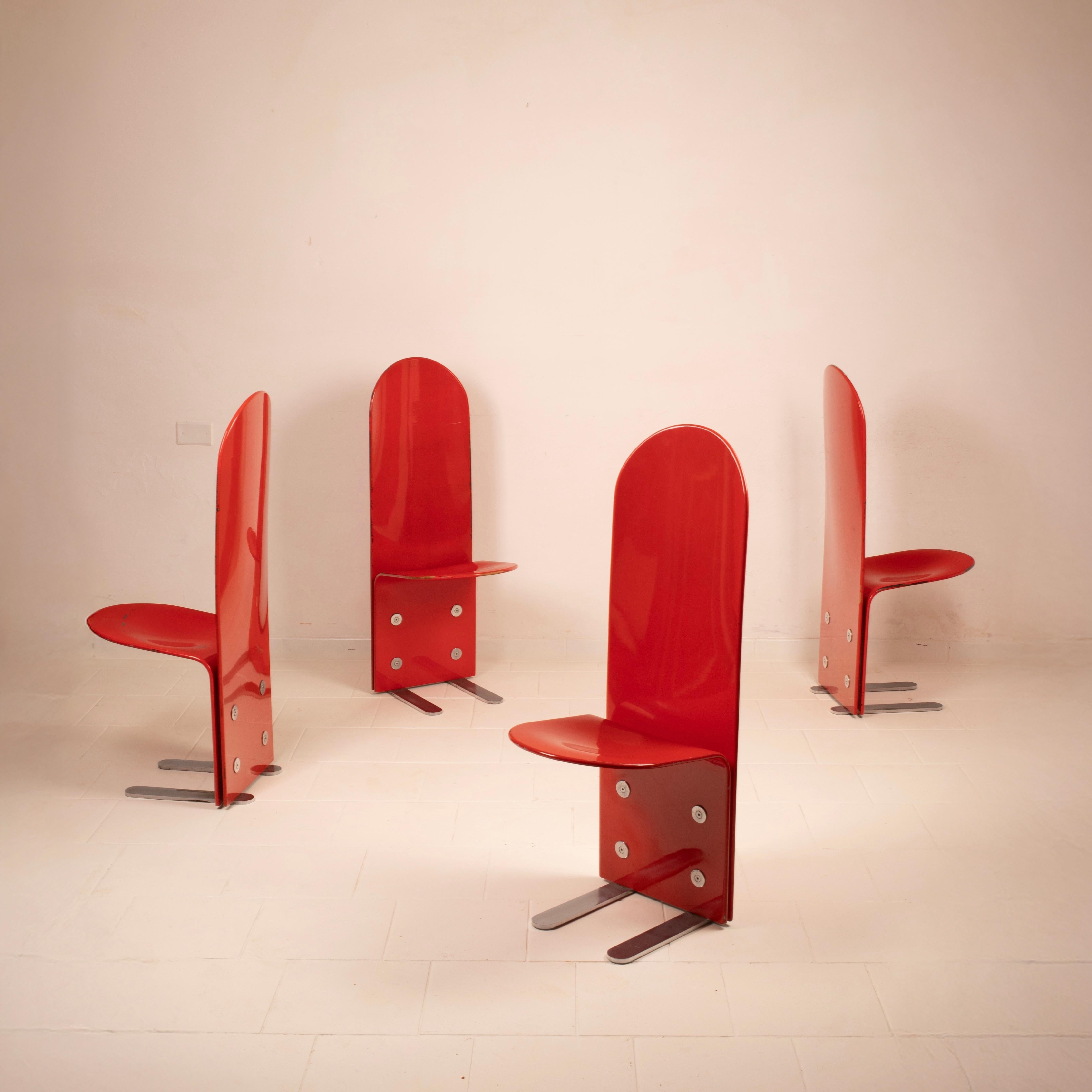 Pellicano Chairs by Luigi Saccardo for Arrmet, 1975 in vendita 3