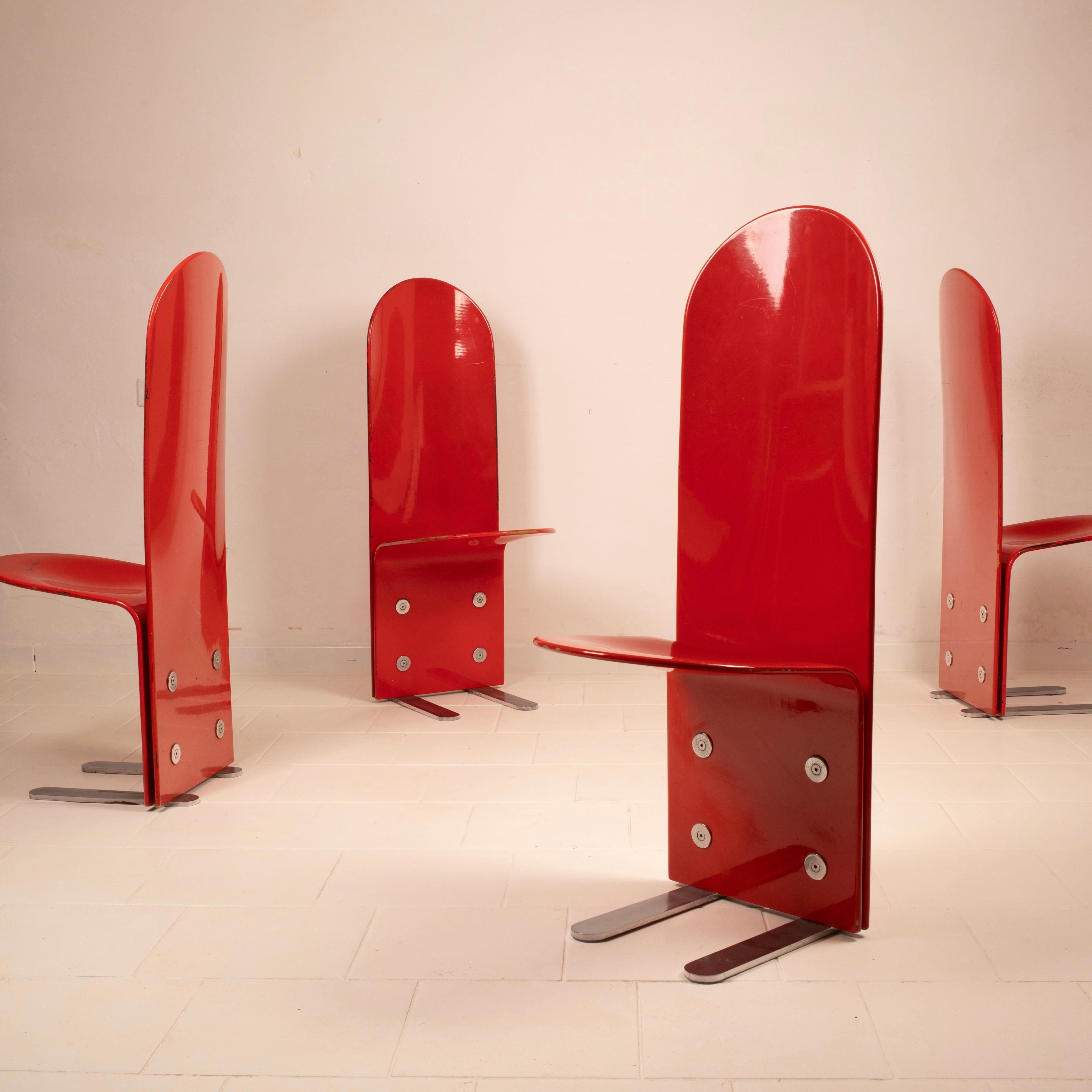 Pellicano Chairs by Luigi Saccardo for Arrmet, 1975 in vendita 4