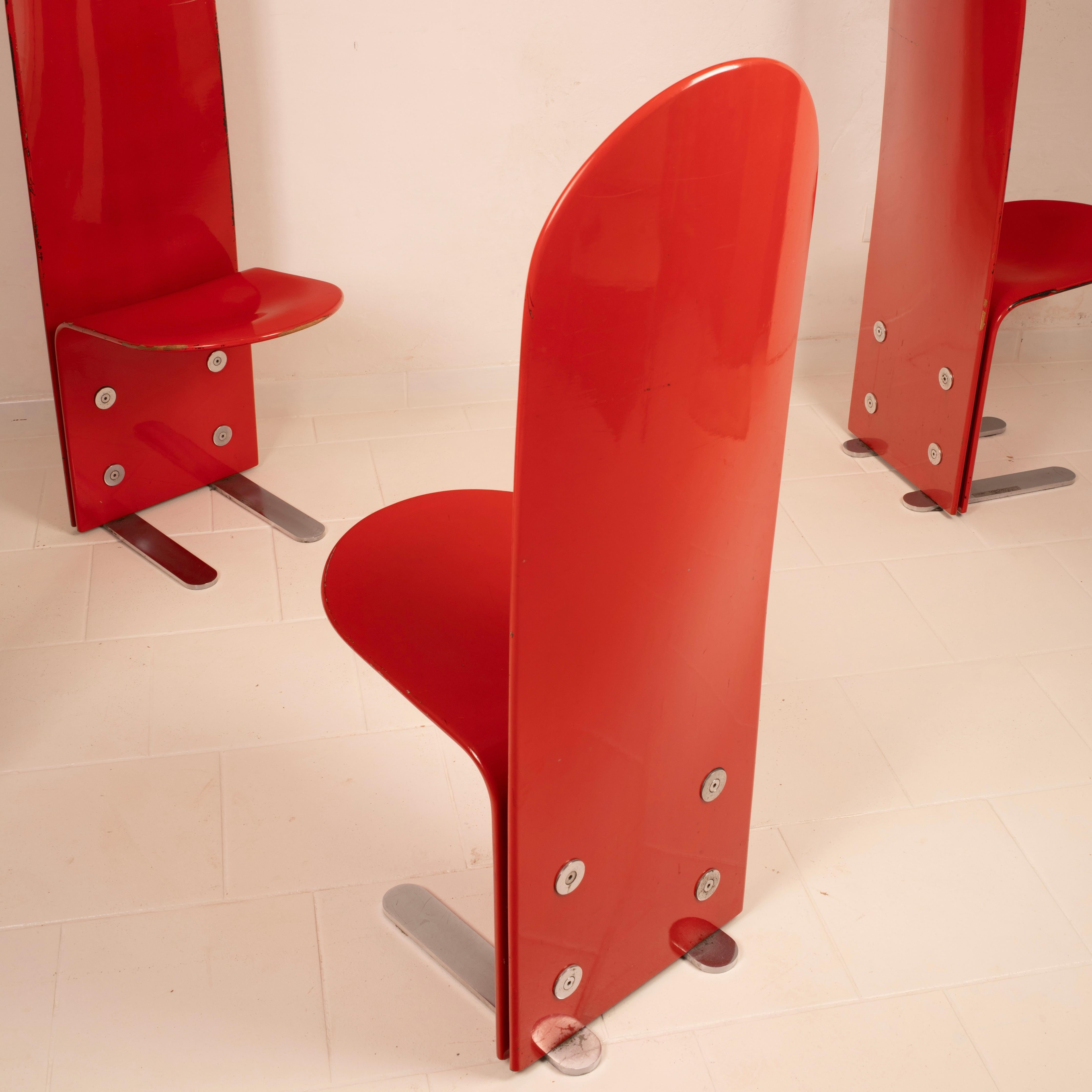 Pellicano Chairs by Luigi Saccardo for Arrmet, 1975 in vendita 6