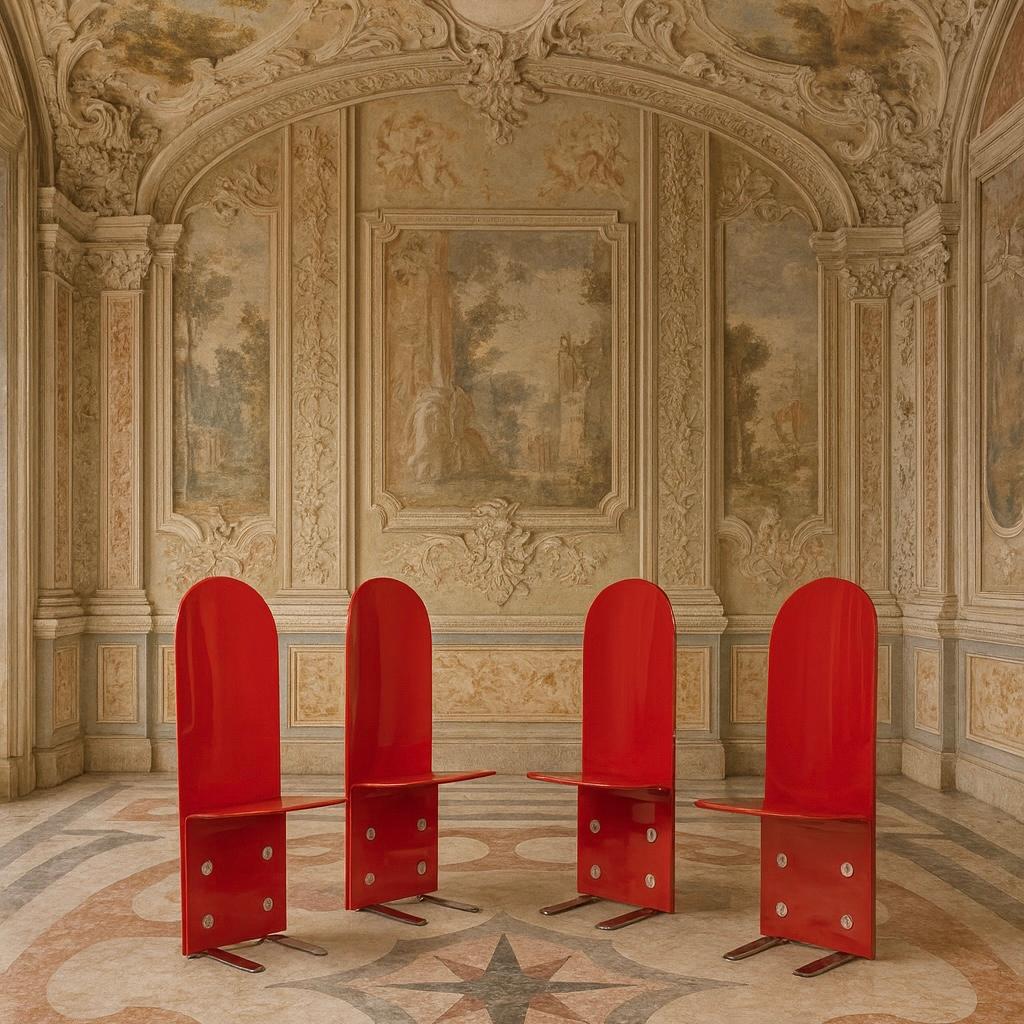 Minimalismo Pellicano Chairs by Luigi Saccardo for Arrmet, 1975 in vendita