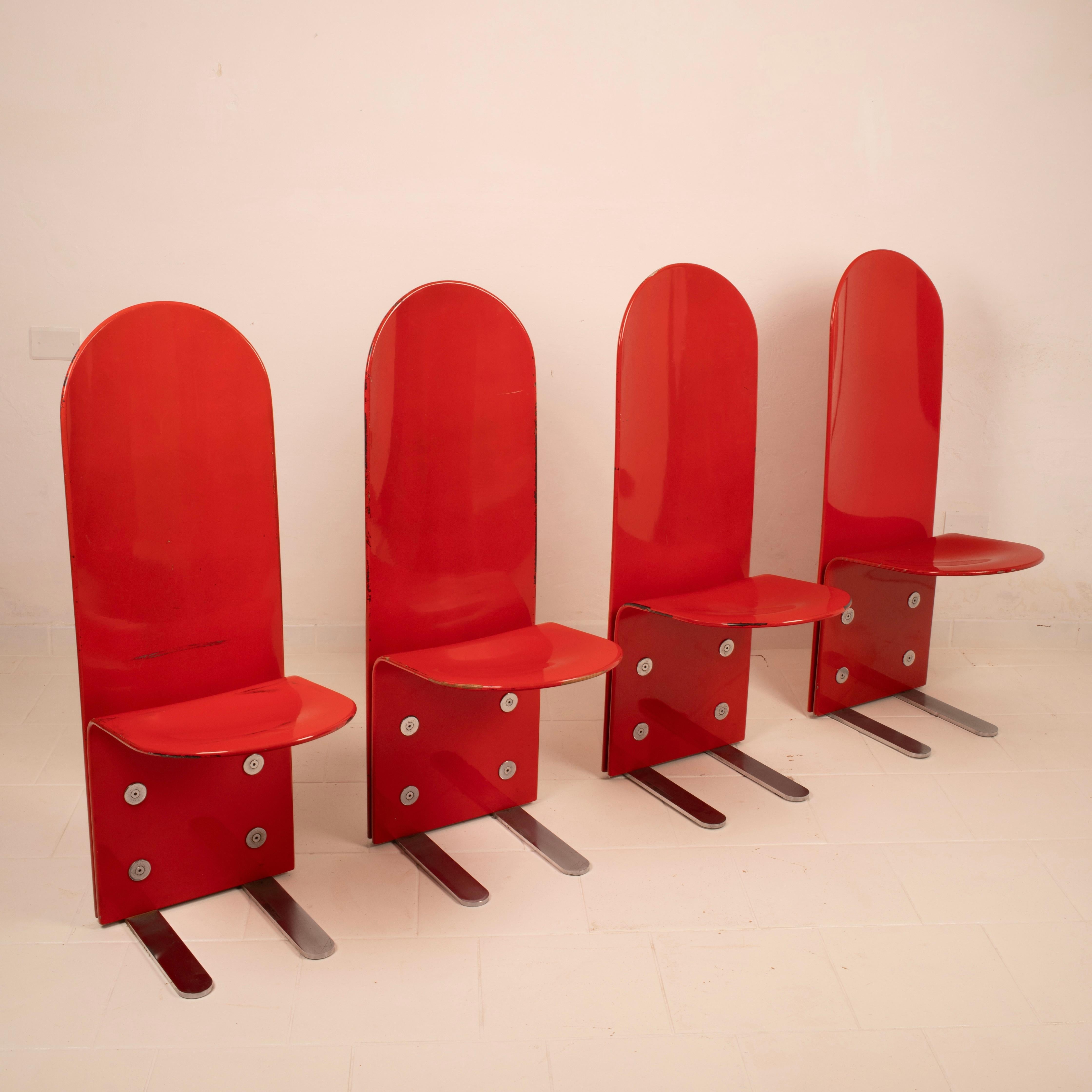 Pellicano Chairs by Luigi Saccardo for Arrmet, 1975 In condizioni buone in vendita a Conversano, IT