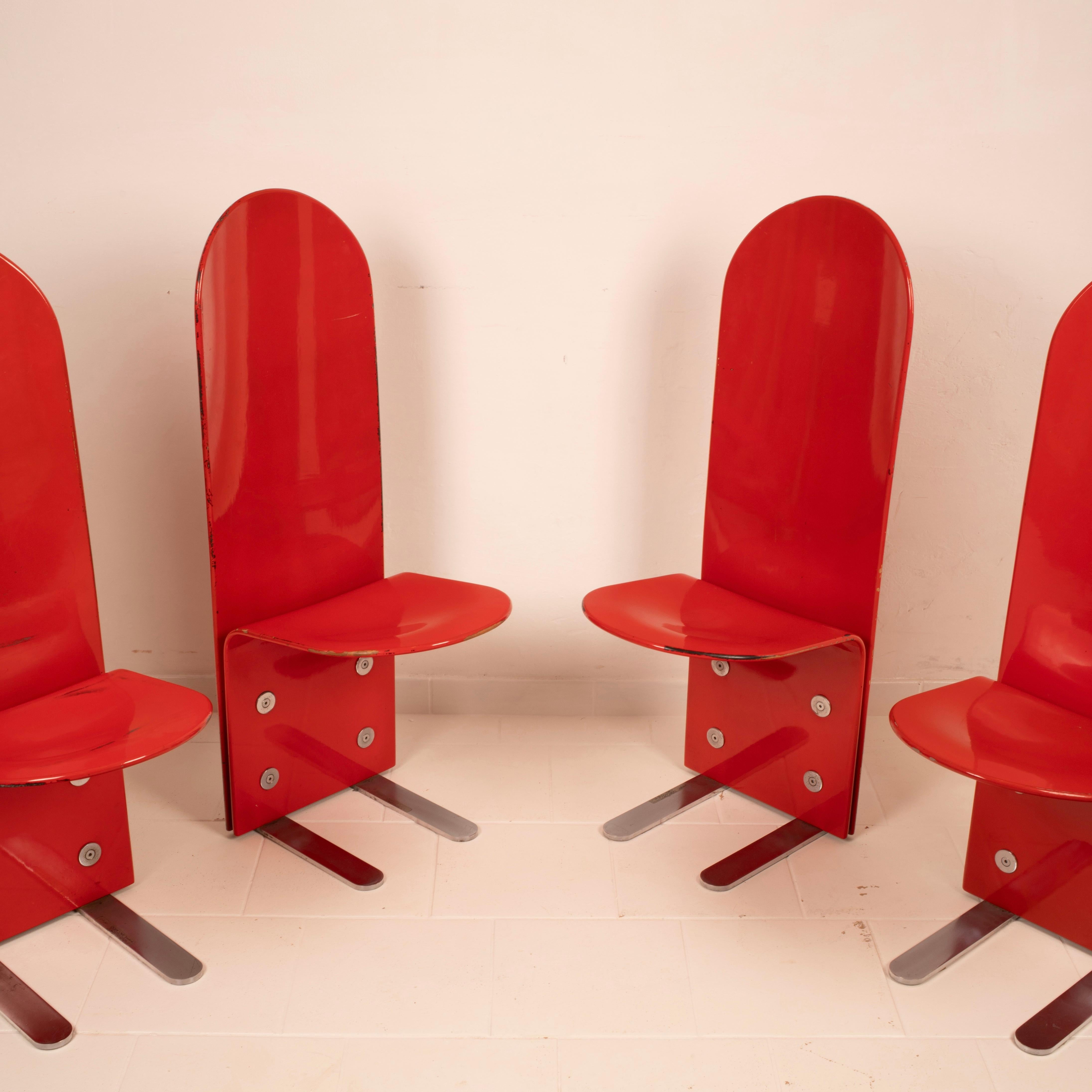 Pellicano Chairs by Luigi Saccardo for Arrmet, 1975 in vendita 1