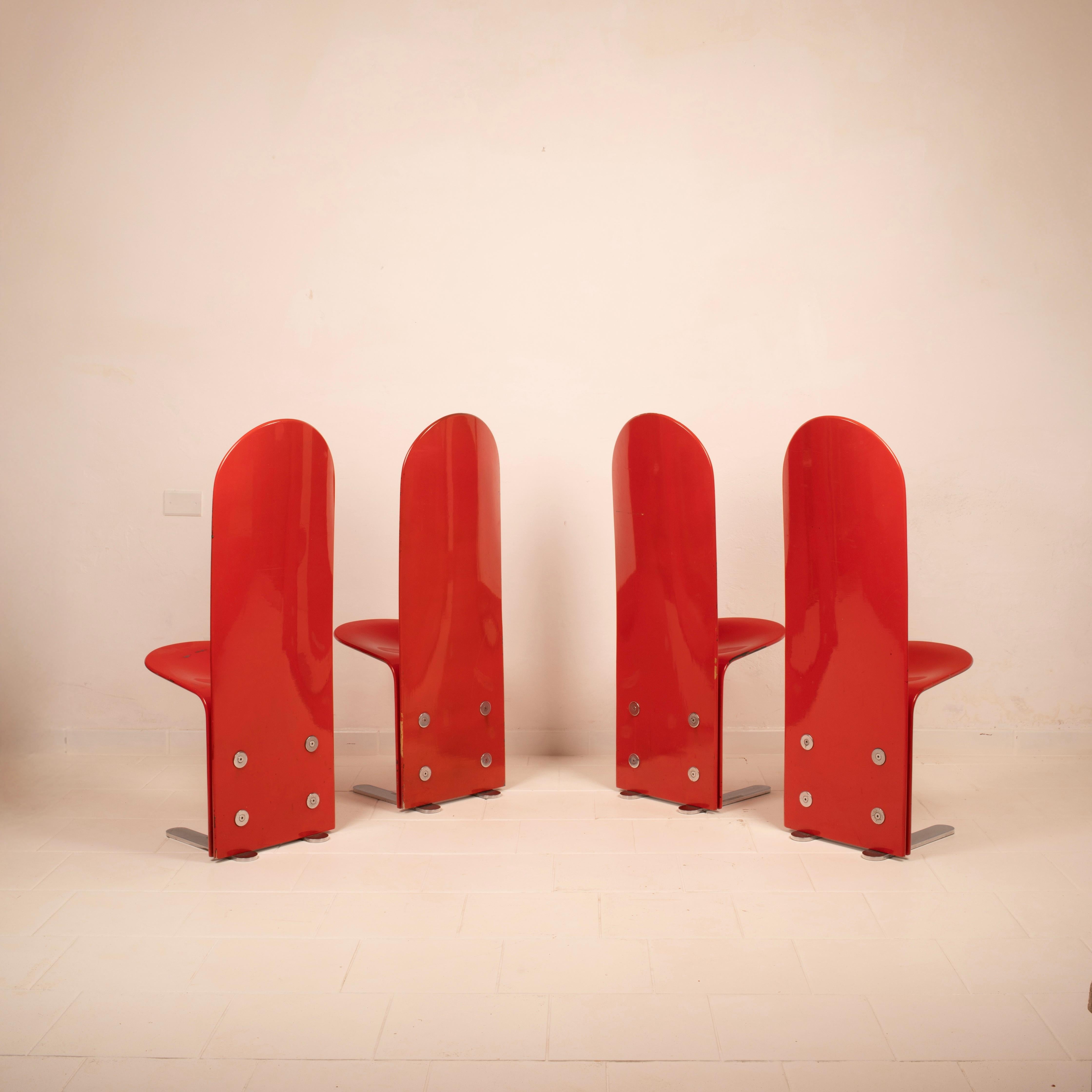 Pellicano Chairs by Luigi Saccardo for Arrmet, 1975 in vendita 2