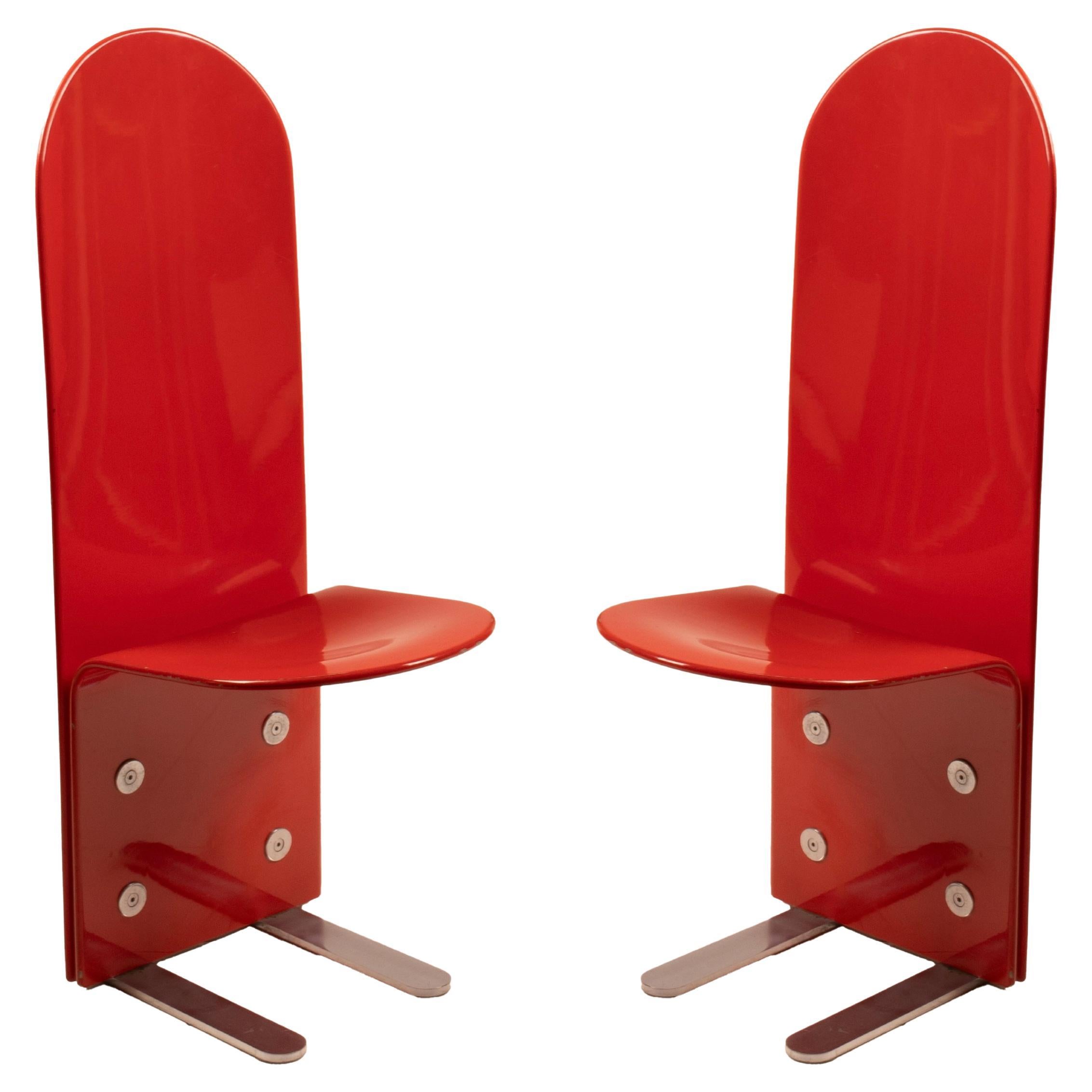 Pellicano Chairs by Luigi Saccardo for Arrmet, 1975 Set of 2 in vendita