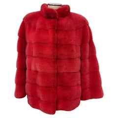 Pellicceria Vezzoli Italian Coral Mink Fur Jacket Size M