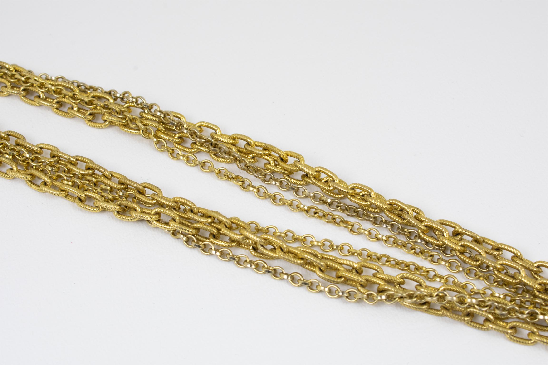 Pellini Italy Gilt Metal Necklace with Memphis Multicolor Lucite Pendant For Sale 1