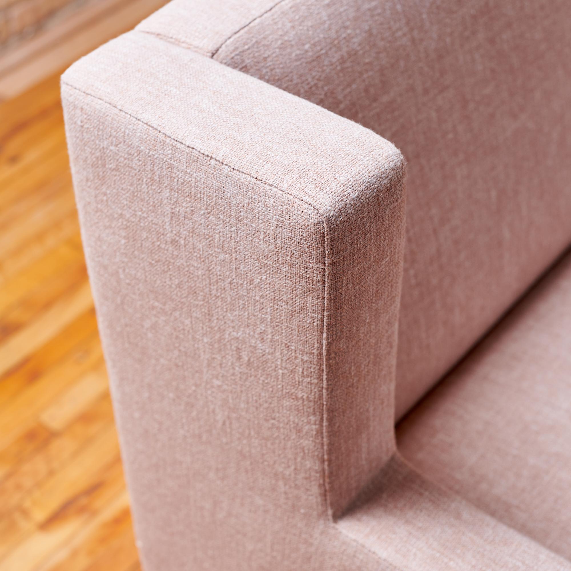 Contemporary Pink Pelota Lounge Chair with Walnut Feet  Gil Melott Bespoke For Sale