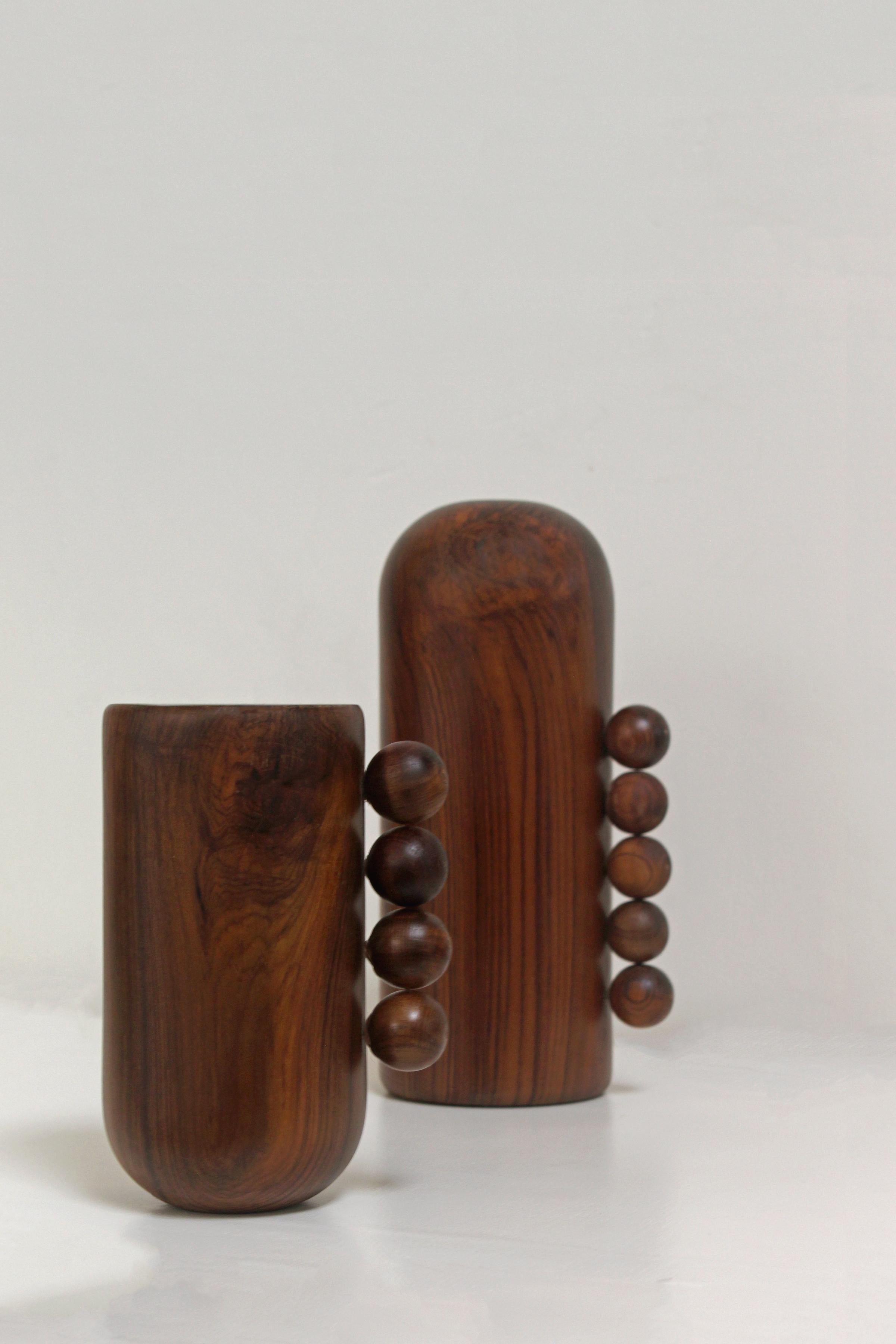 Wood Pelotas Decor Objects by Studio Indigene For Sale