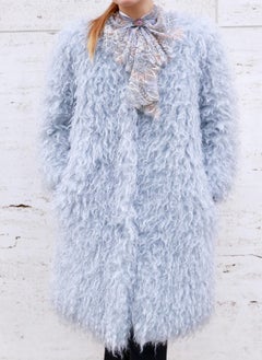 Pelush Baby Blue Mohair Coat