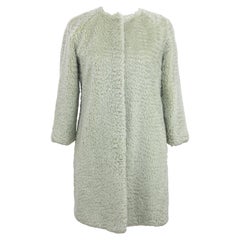 Pelush Celadon Green Mohair Coat 