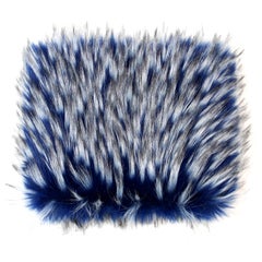 Pelush Cobalt Blue Faux Fur Fox Hat - Oversized