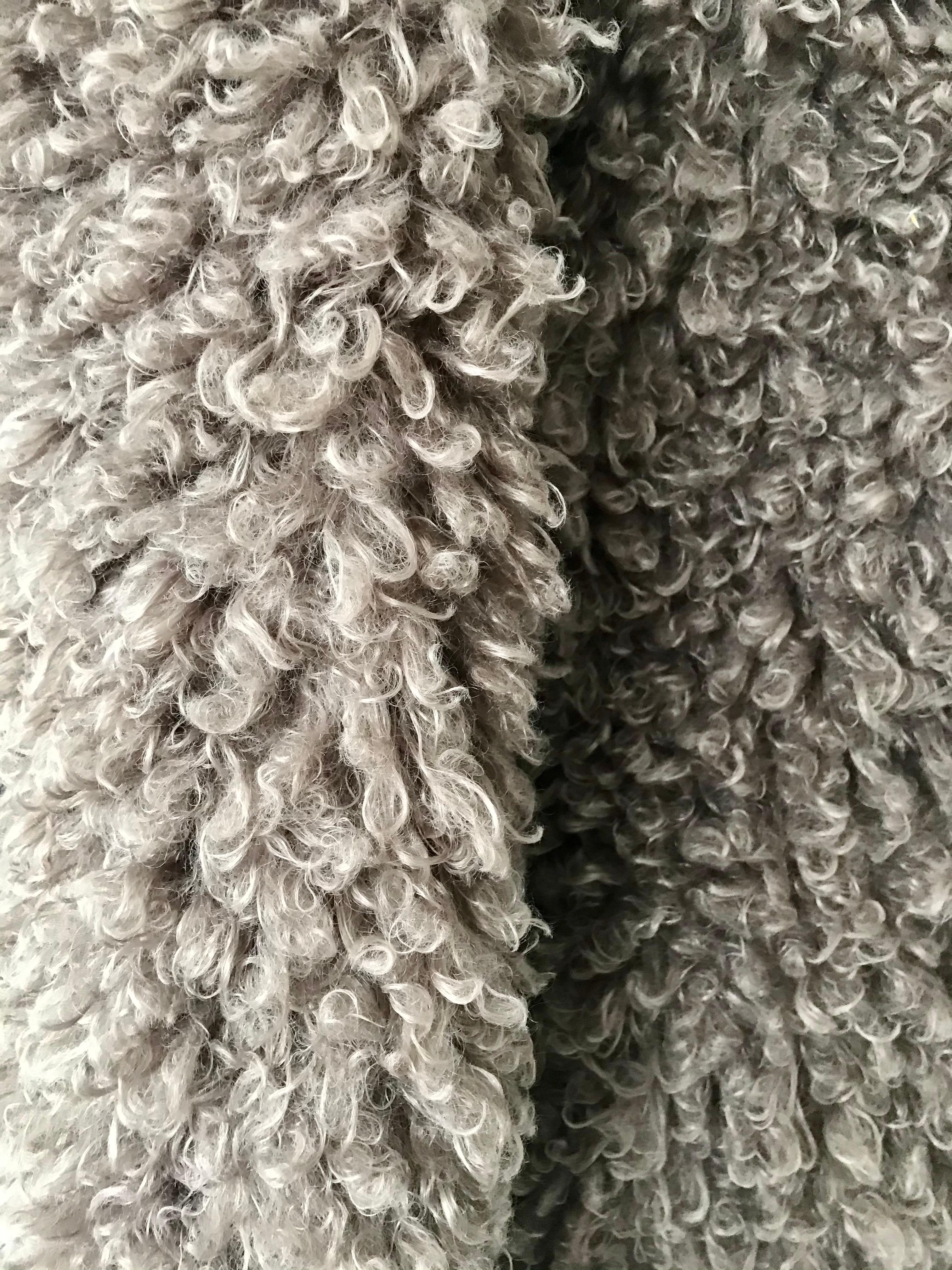 Women's Pelush Faux Fur Curly Boucle' Poodle Coat - Small  For Sale