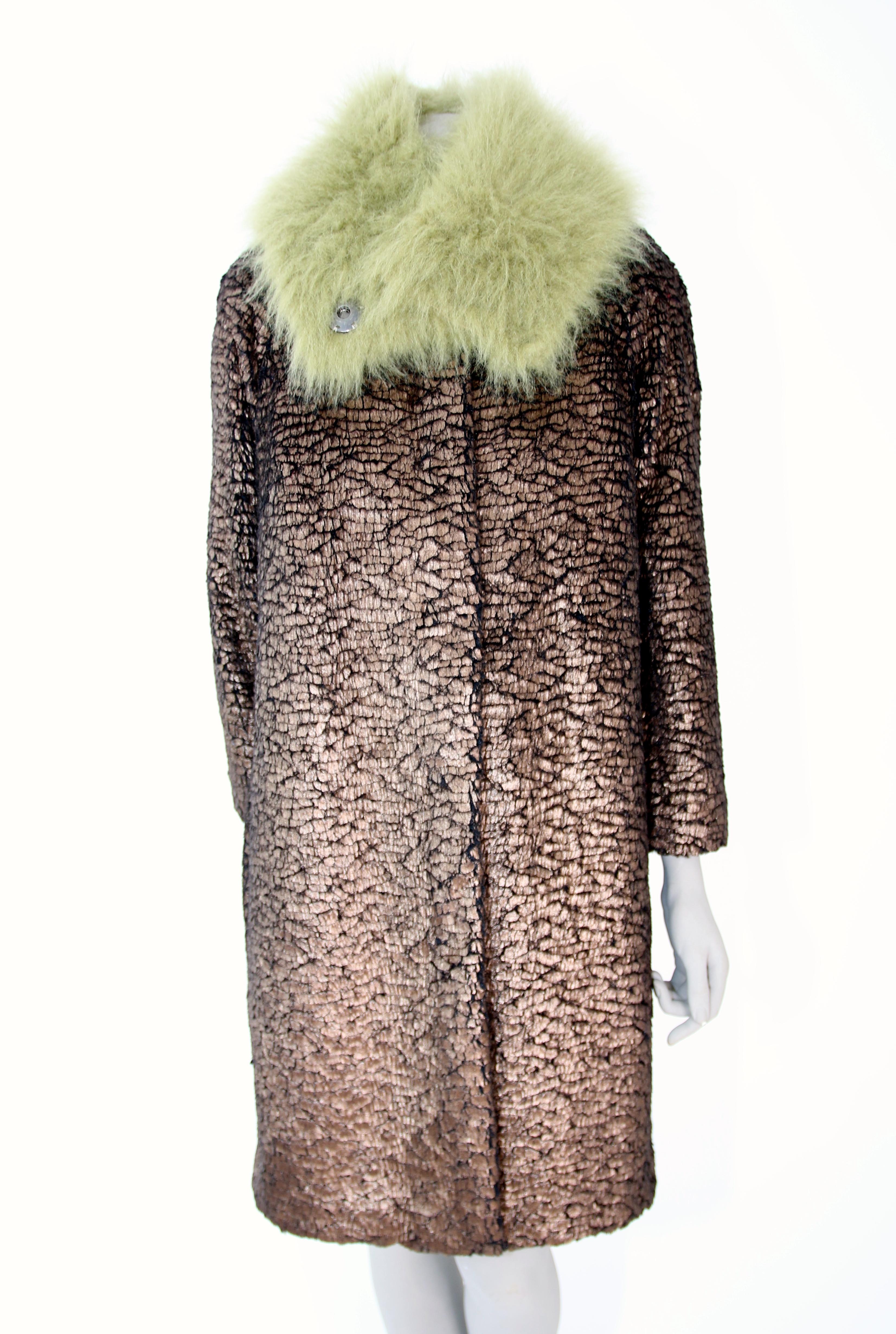 Pelush Faux Fur Scarfs set - Fake Fur Green Chinchilla Neck Warmer/Hats One size For Sale 3