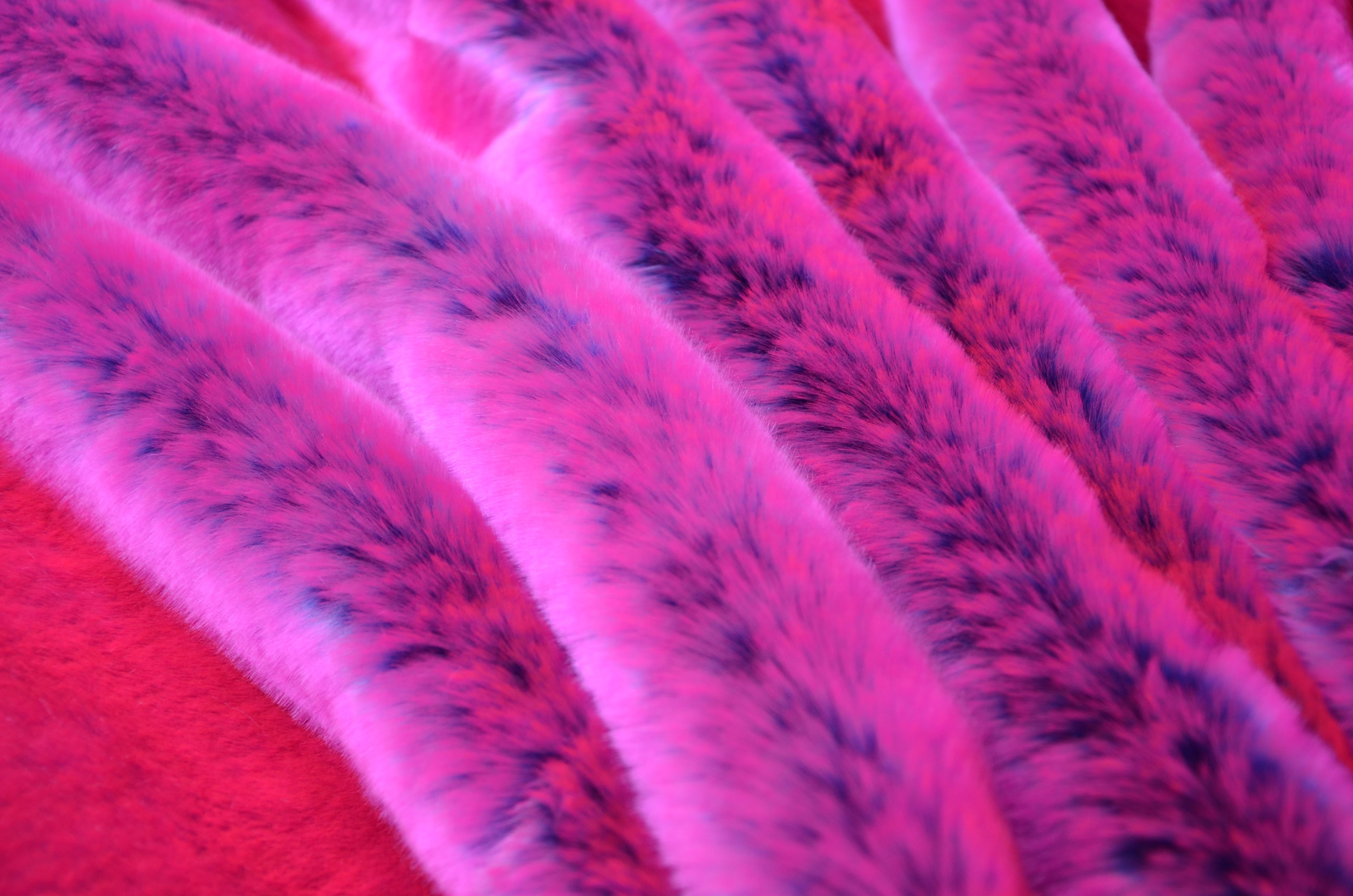 hot pink fur shawl