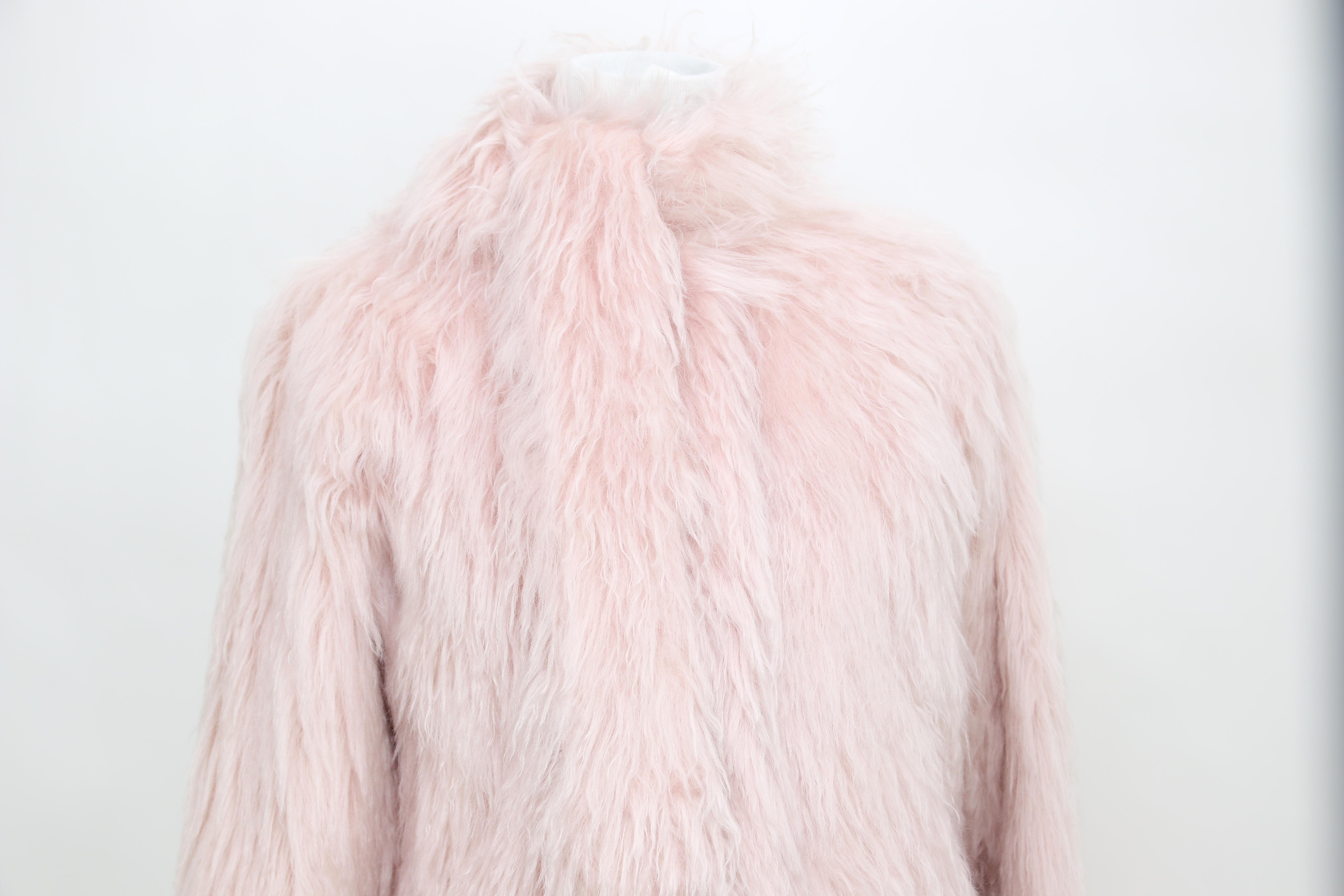 Pelush Pink Mohair Coat For Sale at 1stDibs