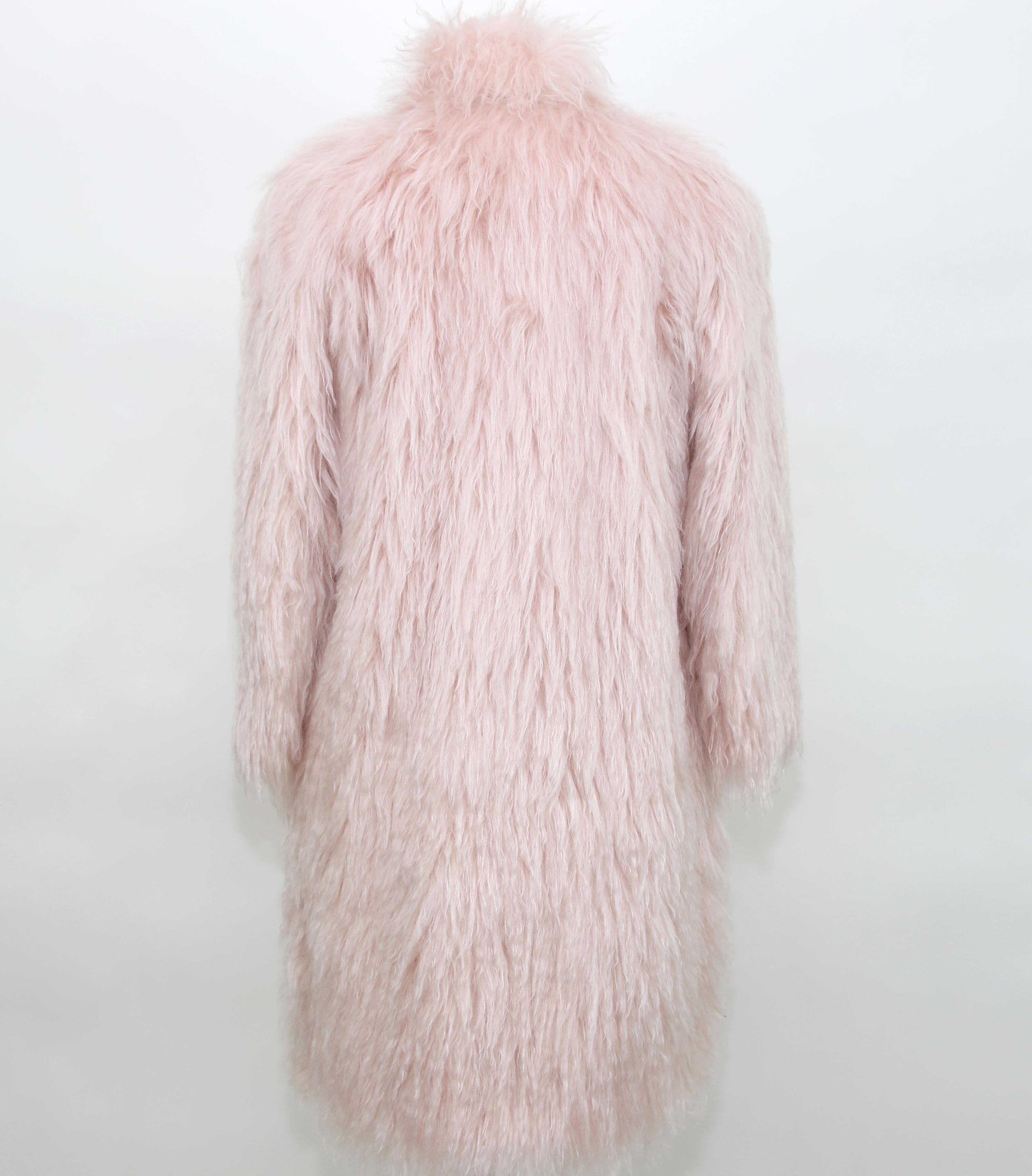 Pelush Pink Mohair Coat  In New Condition For Sale In Greenwich, CT