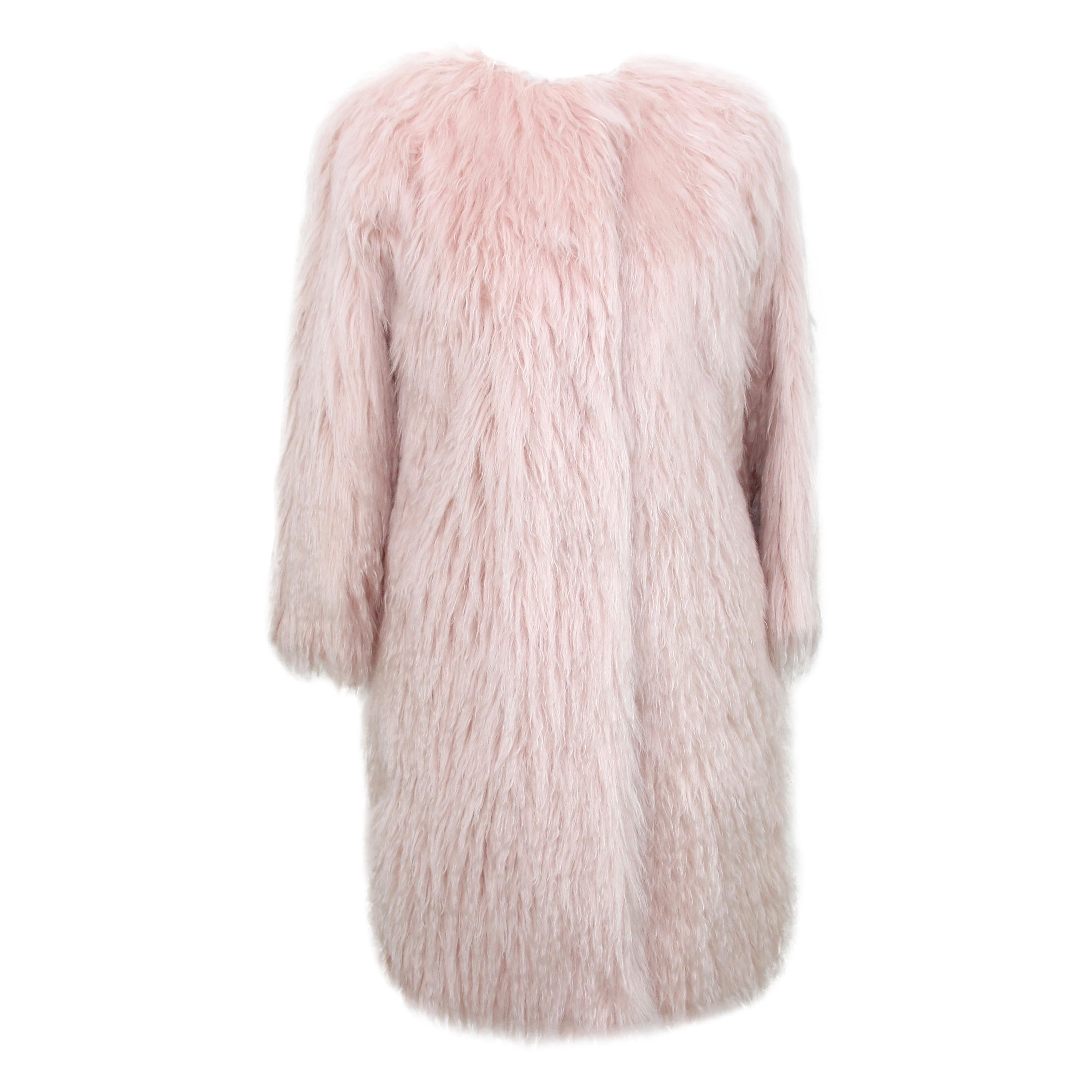 Pelush Pink Mohair Coat 