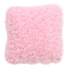 Petits coussins décoratifs en fausse fourrure de canard rose luxuriant - Ensemble d'oreillers en coton