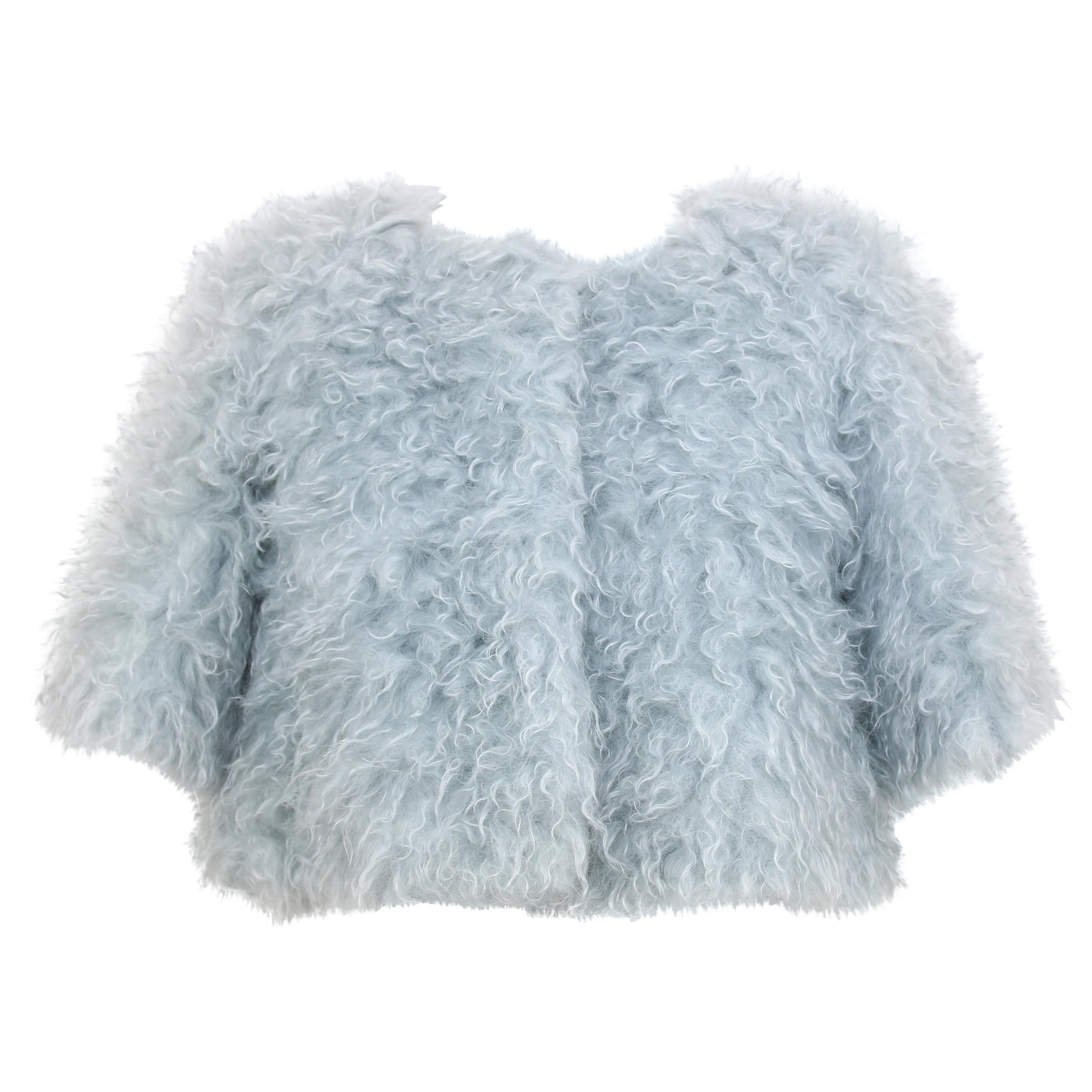 Pelush Powder Blue Mohair Jacket - 1/XS 1/S 1/M For Sale