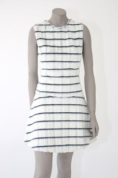 Pelush White and Black Faux Fur Mini Dress - Small