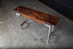 PEMBROKE Console Table by AMBROZIA, Solid Claro Walnut & Stainless Steel
