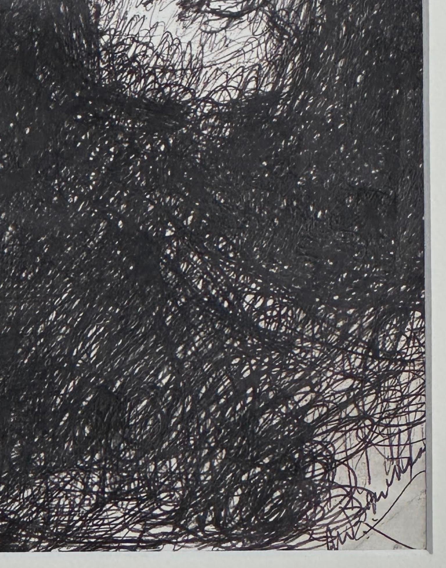 American Pen and Ink Drawing by Malcomb Mckesson circa 1960's entitled 