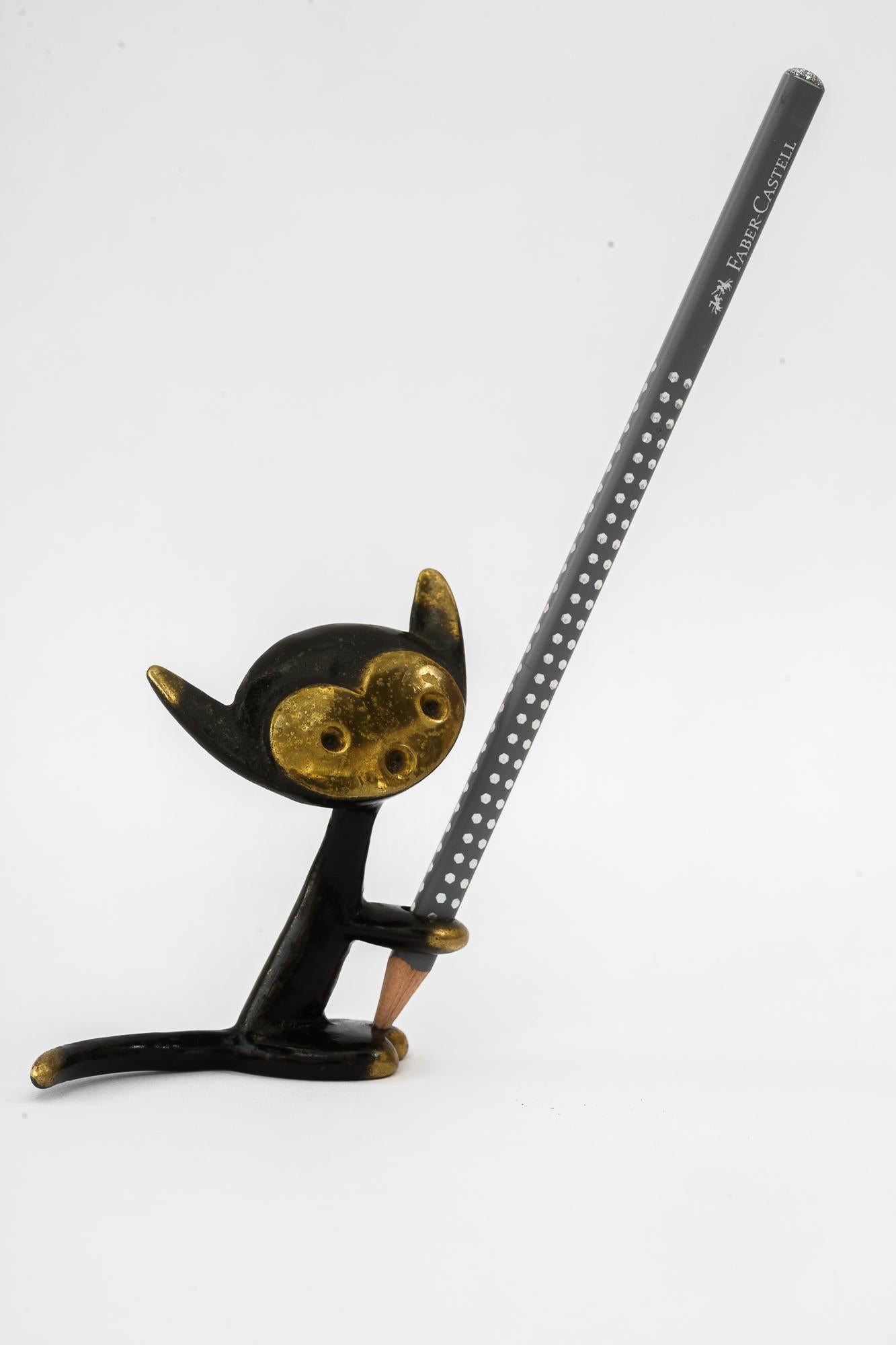 Mid-Century Modern Porte-plume de Walter Bosse représentant un chat vers les années 1950 en vente