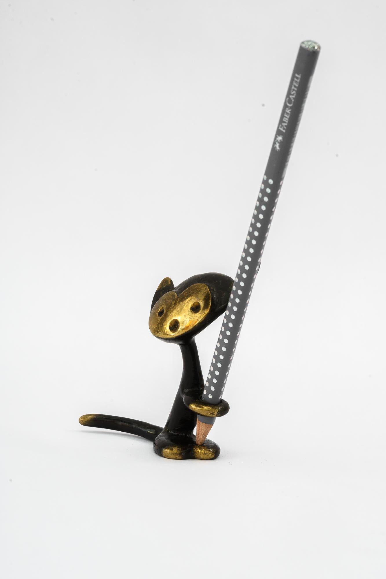 Mid-20th Century Pen holder by walter bosse shows a cat around 1950s For Sale