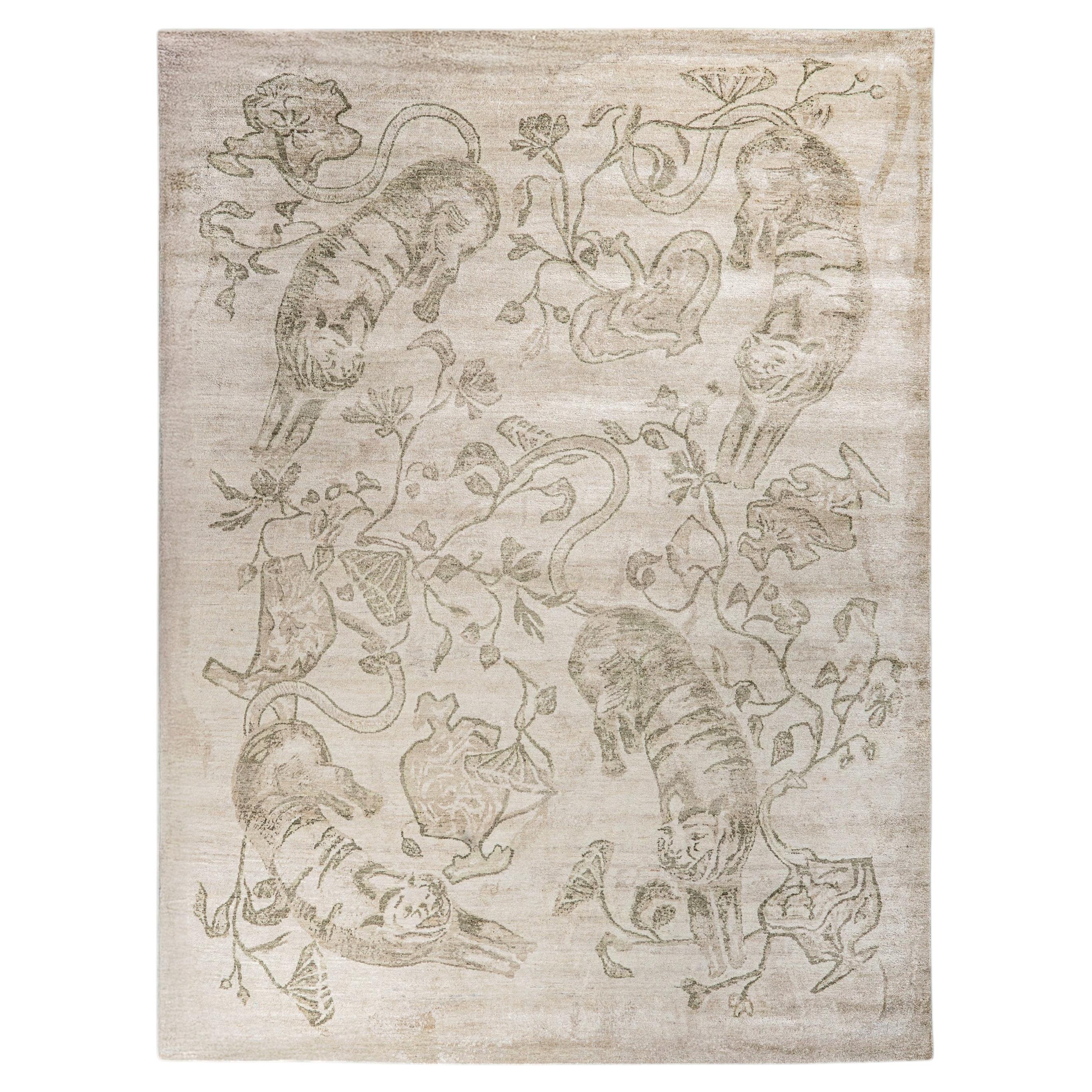 Pench Carpet in Sari Silk, Viya by Vikram Goyal For Sale