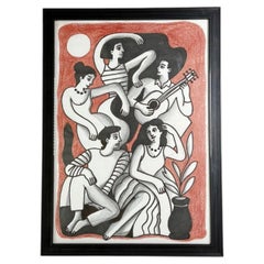 Pencil and Felt-Tip Drawing, France, 1990s