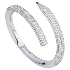 "Costis" Pencil Collection Bracelet - Pave' 6.64 cts Diamonds and Ruby Point 