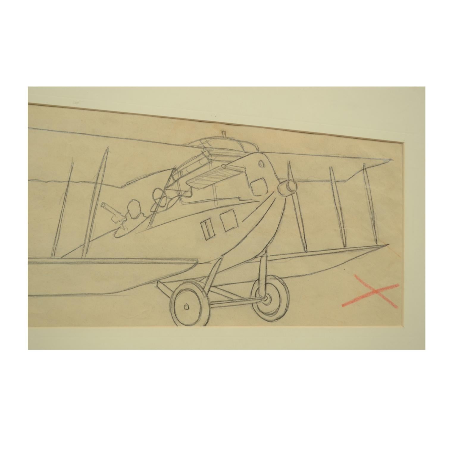 Dessin au crayon réalisé par Riccardo Cavigioli au début des années 1920 représentant un avion biplan biplace de reconnaissance C.I.C. de 1916. Dimensions avec le cadre cm 58 x 31, inch 23 x 11.8.

Riccardo Cavigioli est né à Milan le 10 novembre