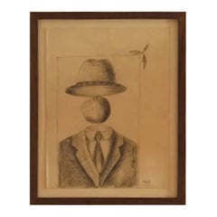 Pencil Drawing in The Manner of Rene Magritte