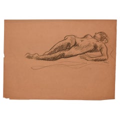 Dibujo a lápiz de un desnudo femenino