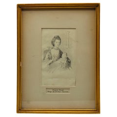Pencil Drawing Of George IV By William M. Thackeray From The Hearst Collection
