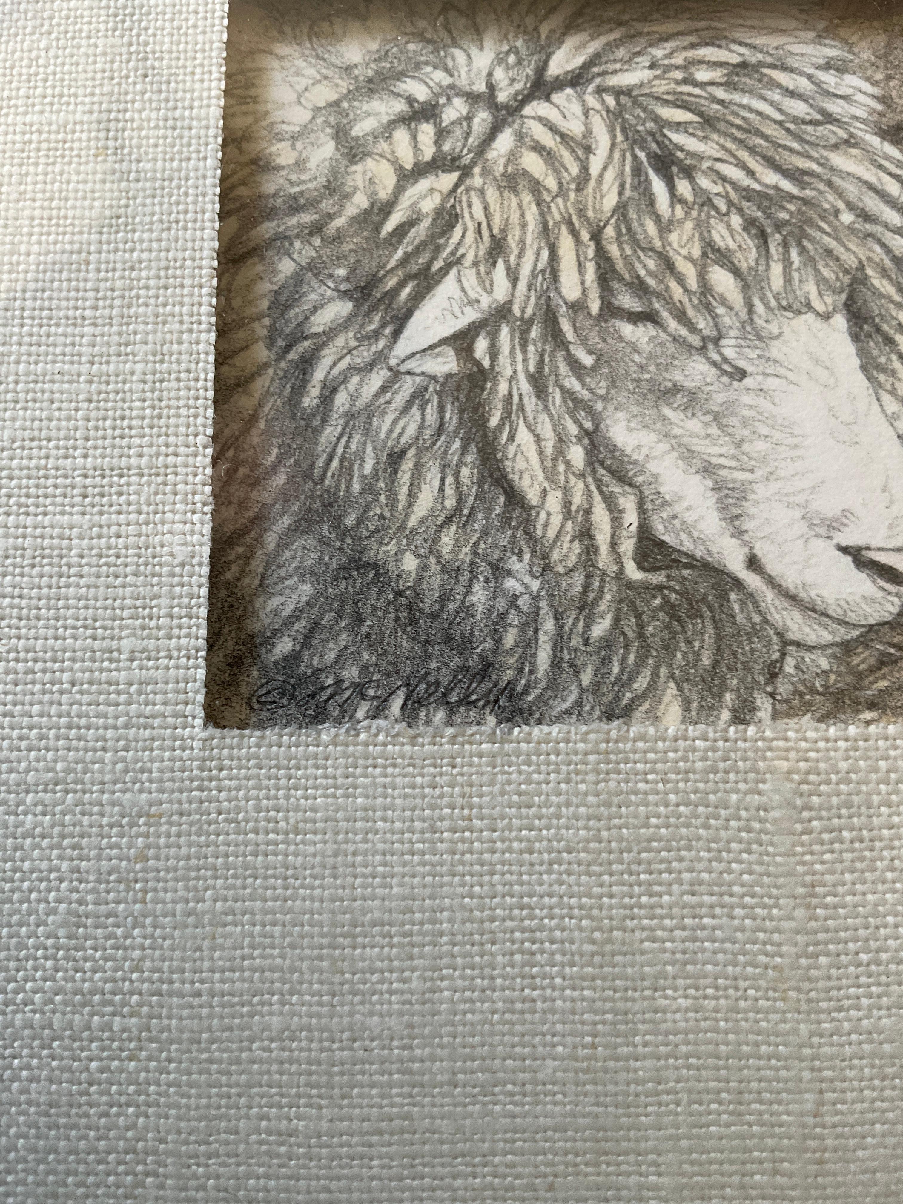 Pencil Drawing Of Sheep In Good Condition In Tarrytown, NY