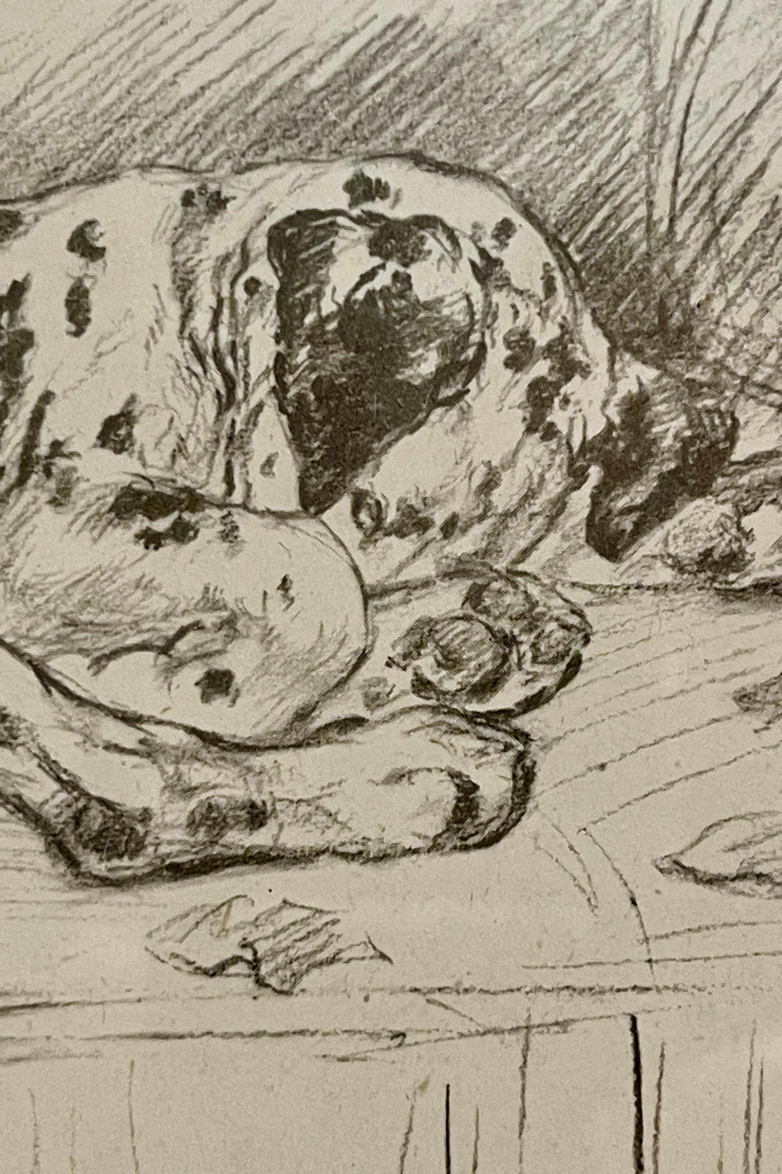 dessin au crayon sur papier, représentant des deux côtés des chiens Dalmatiens, États-Unis 1940. en vente 8